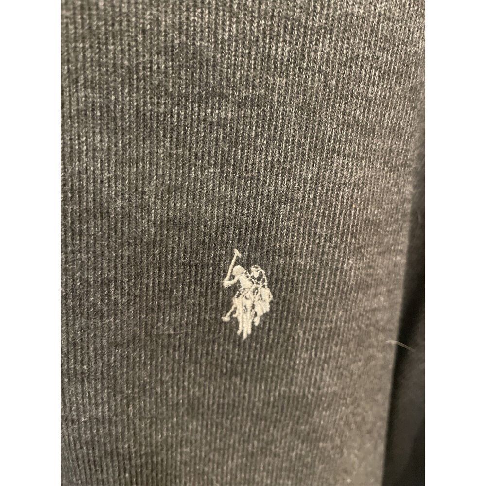 U.S. Polo Assn 1/4 Zip Sweater Pullover Men's Size XXL Gray Mock Collar - Picture 3 of 6